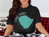 Black t-shirt with a teal Lake Mary map and compass design, reading "LAKE MARY MINNESOTA".