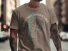 T-shirt with Stonewall Jackson Lake West Virginia compass design and lake silhouette.