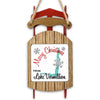Sled ornament with "Merry Christmas From Lake Vermillion" text and snowflakes.