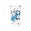 Clear glass pint glass with Herb Parsons Lake design and Tennessee text.