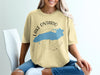 Yellow t-shirt with Lake Ontario map, compass, and "New York" text.