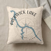 Pillow with a blue Pickwick Lake map outline and "TENNESSEE" text.