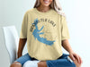 Arkabutla Lake Mississippi map and compass graphic on tan t-shirt