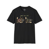 Lake Life T-Shirt | Boat Oars Life Preserver Anchor Letters Rustic Design | Fishing Water Skiing Gift Tee