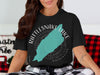 Black t-shirt with Rattlesnake Lake map and Washington text.