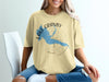 Yellow t-shirt with Lake Granby Colorado map and compass design.