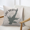 Lake Murray California map and compass design on a textured pillow.