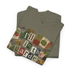 Gardening T-Shirt Scrapbook Design | I'll Be in the Garden T-Shirt | Gardening Collage Graphic Tee | Gift for Gardeners
