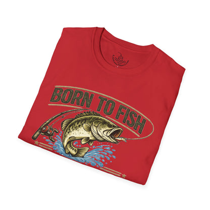 Born to Fish Forced to Work Shirt, Funny Fishing Tee, Fisherman Angler Funny Shirt, Father's Day, Grandpa, New Job Gift