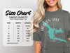 Comfort Colors 1717 heavyweight adult tee size chart with width and length measurements.