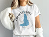 White t-shirt with Calcasieu Lake Louisiana graphic and compass rose.