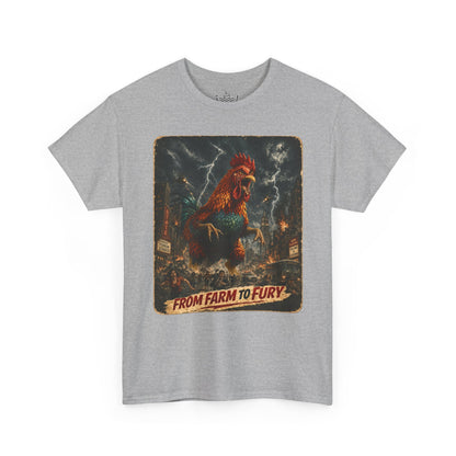 Chicken Shirt From Farm to Table Rooster Pecking Order Shirt, Dinosaur Monster Movie Poster Design, Funny Farm Life