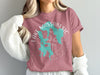 Pink t-shirt with Lake Massabesic New Hampshire map and compass design