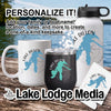 Mug, tumbler, and water bottle with "Lake Dillon" design and personalization text.