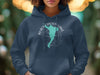 Navy blue hoodie with "Black Canyon Lake Arizona" text and compass graphic.