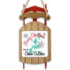 Sled ornament with "Merry Christmas From Chain O' Lakes" text and map graphic.