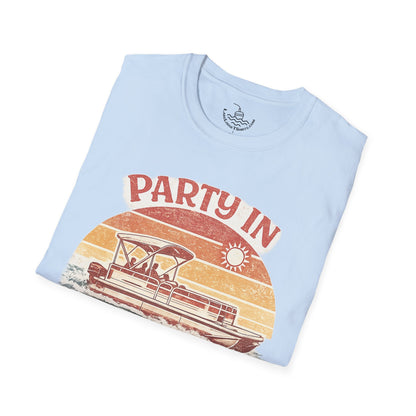 Lake Life Party in Slow Motion Motor Boatin ULTRA SOFT T-Shirt | Retro Shirt for Pontoon Boating Weekend Shirt Gift