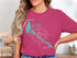 Lake Havasu Arizona map with compass rose on a pink t-shirt.