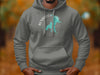 Gray hoodie with Benbrook Lake Texas map graphic and compass rose design.