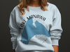 Light blue sweatshirt with "LAKE MANAWA IOWA" text and blue lake outline.