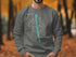 Gray sweatshirt with "Hemlock Lake, New York" text and compass design.