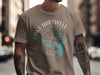 Brown t-shirt with Lake Hartwell South Carolina compass and map design.