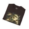 Bass Fishing Moon Wolf Pack Howl at the Moon Night Spawn SOFT Shirt, Retro Largemouth Fish Tee, Angler Fishing Gift