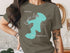 T-shirt with outline of Canobie Lake, New Hampshire and compass rose.