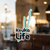 Keuka Life sticker with turquoise design elements and copyright text.