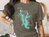 T-shirt with Lake Murray Oklahoma map and compass rose graphic.