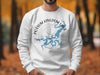 White sweatshirt with Possum Kingdom Lake Texas map and compass design.