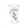 Clear glass pint glass with "Lake Whitney" and map design.