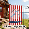 Personalized Nickajack Lake flag with family name and Tennessee map.