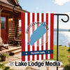 Garden flag with Rattlesnake Lake shape, Washington, and "The Smith Family".