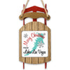 Sled ornament with "Merry Christmas from Lake Las Vegas" in red and black script.
