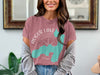 Mauve t-shirt with Augur Lake map and compass graphic, New York text.
