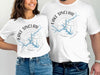 Two white t-shirts feature a compass design with "Lake Sinclair Georgia" text and a blue lake map.