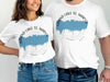 White t-shirts with "Grand Lake St. Marys Ohio" and a blue map graphic.