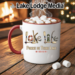 Pomme De Terre Lake Missouri Life Mug, Personalized Nautical Coffee Cup, Unique Fisherman Boating Lover Gift