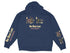 Navy hoodie with "Big Bear Lake California" text and lake-themed graphics.