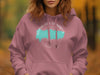 Pink hooded sweatshirt with "Grand Lake St. Marys" and compass graphic.
