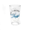 Clear glass pint glass featuring a map of Lake Ouachita, Arkansas.