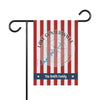 Garden flag with red and white stripes, featuring Lake Guntersville map and "The Smith Family".