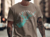 Custom lake map design on taupe t-shirt with "Your Custom Lake" text.