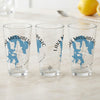 Three glasses feature the Lake Massabesic map and compass design with "New Hampshire" text.