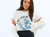 White t-shirt with Lake Martin Alabama graphic and compass rose design.