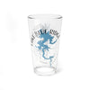Clear glass tumbler with "Lake Blue Ridge Georgia" map design and compass rose.
