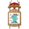 Christmas ornament shaped like Lake Tahoe with "Merry Christmas From Lake Tahoe" text.
