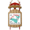 Christmas ornament shaped like a sled with "Merry Christmas from Brooks and Hess Lake" text.