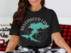 Black t-shirt with Silverwood Lake California map and compass design.